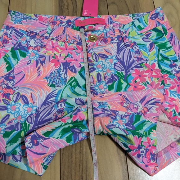 NWT! Lilly Pulitzer X Disney Callahan Shorts Disney Dreamin Size 00 - Picture 10 of 13